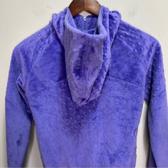 Triple Flip Purple Bubble Dot Fleece Zip up Sweater Size 10​ - Picture 7 of 12